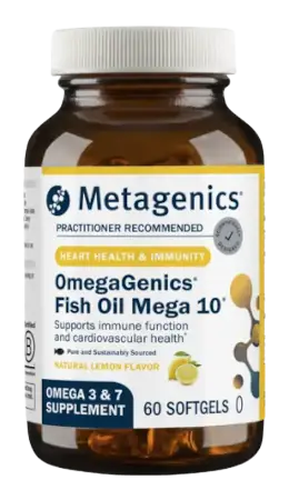 OmegaGenics Fish Oil Mega 10 omega-3 supplement for heart health